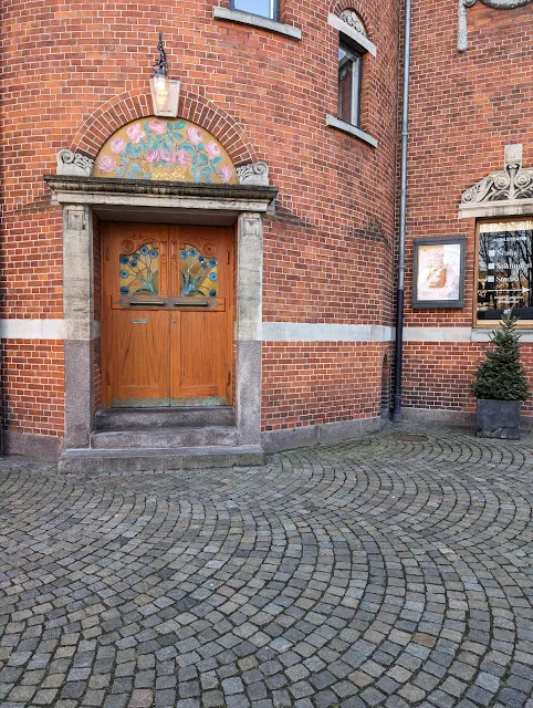 Door in Aarhus Denmark in the winter