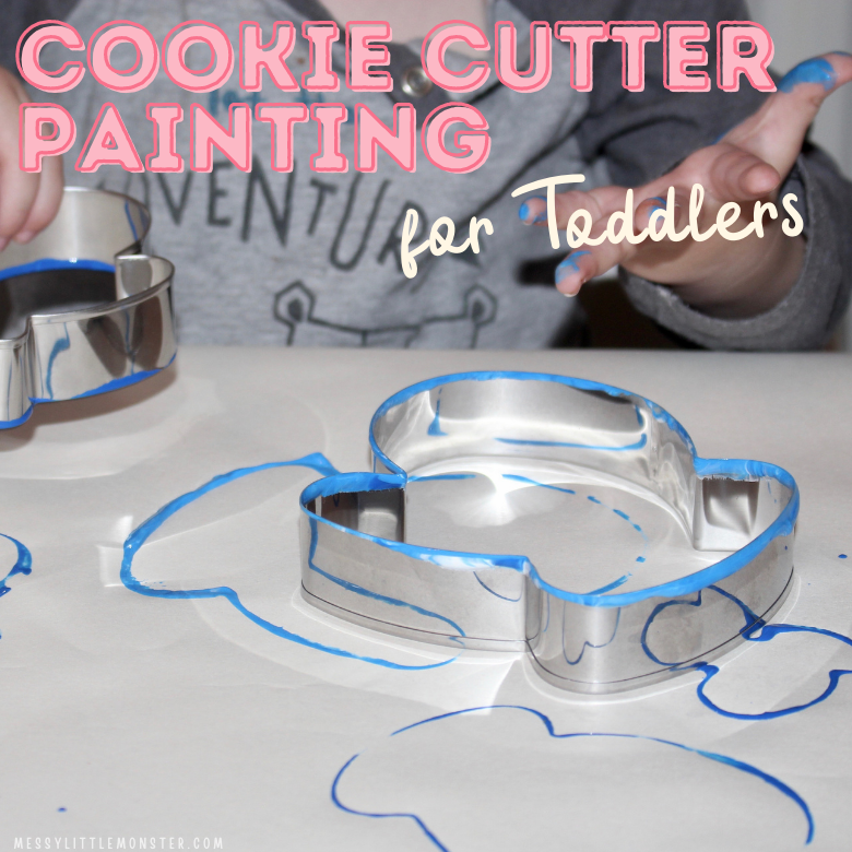 cookie cutter painting for toddlers