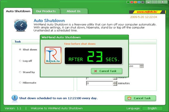 Auto Timer Shut Down My Computer Schedule or Automatically Shut Down Specified Time Via Software