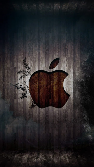 Wood Apple Logo Wallpaper iPhone 5