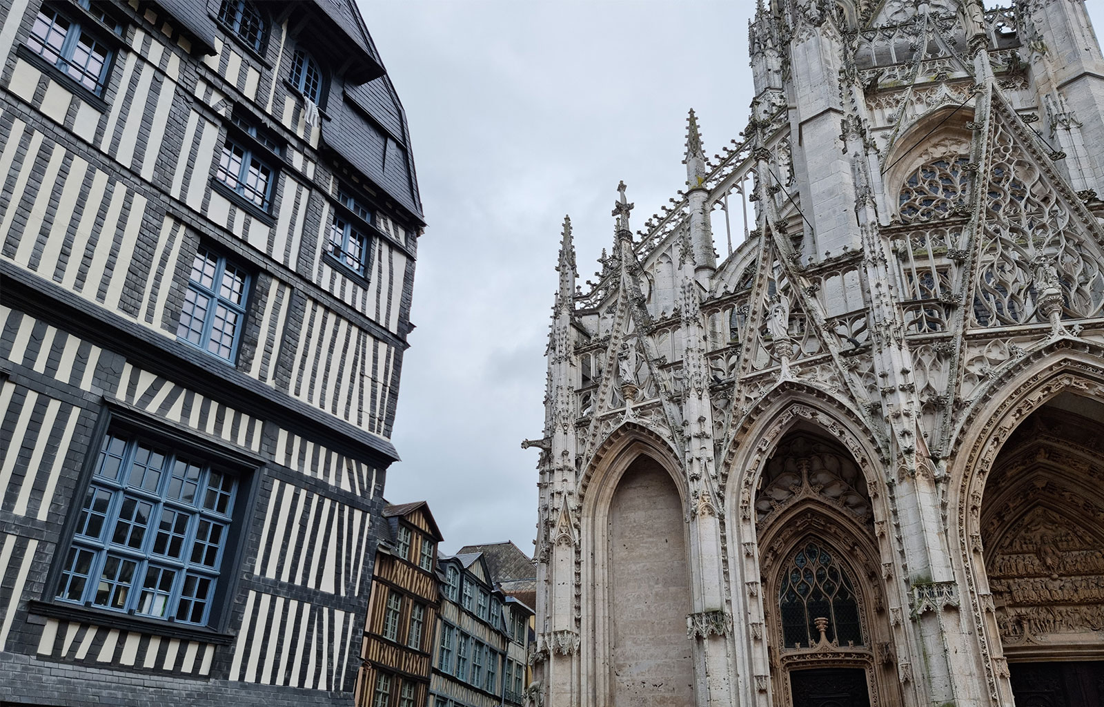 Rue avec maisons à colombages Rouen