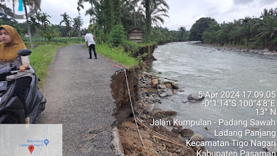 Dinas PUPR Kabupaten Pasaman Tangani Jalan Rusak Ladang Panjang Barat Akibat Gerusan Air