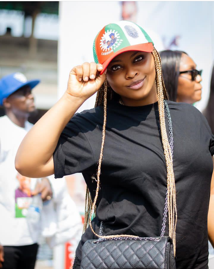 "Obi girls" - Bbnaija Tega says as she shared new photos from Peter Obi's rally