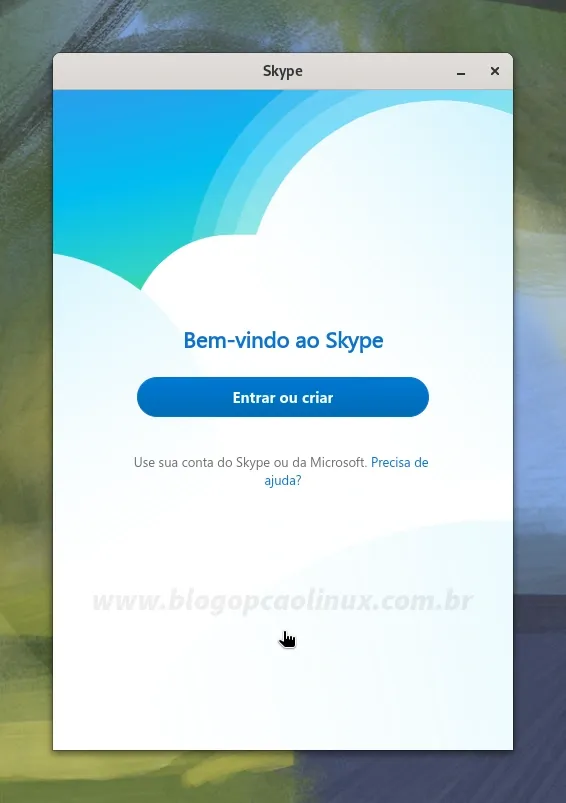 Skype executando no Fedora 40 Workstation