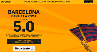 betfair Barcelona gana Roma supercuota 5 Champions 16 septiembre