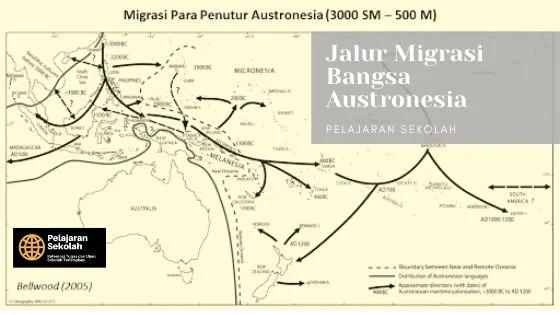 Gambar Jalur Migrasi Nenek Moyang Bangsa Indonesia