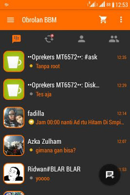 BBM Orange Dark Inovation V4 Base  APK  Versi Terbaru