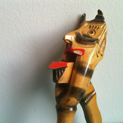 vintage krampus nutcracker devil societ wooden 70s