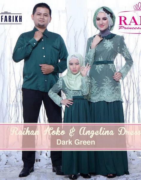 Trend Model Baju  Muslim Couple  Keluarga  untuk Lebaran 