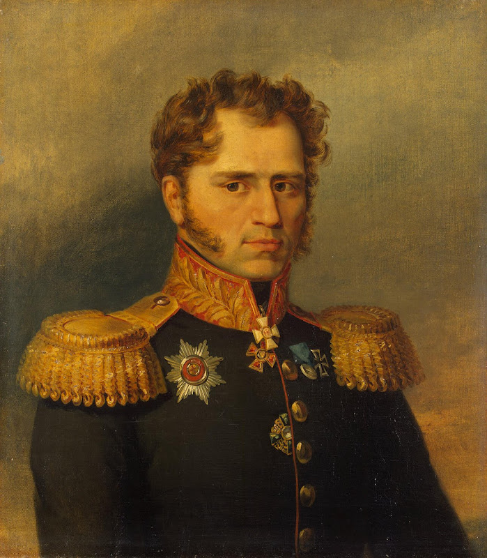 Portrait of Alexander I. Yushkov by George Dawe - Portrait, History Paintings from Hermitage Museum