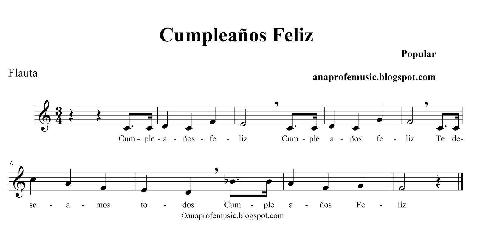 Partitura Feliz Cumpleaños - Imágenes de partitura feliz cumpleaños