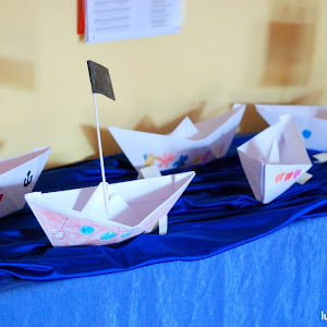 Papierowe statki (łódki) origami w wersji maxi