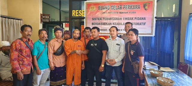 Polsek Kubu Polres Karangasem Selesaikan Kasus Pengancaman dengan Kekerasan Melalu RJ ( Restoratif Justice)