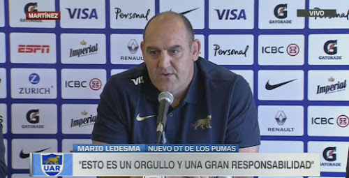 Mario Ledesma asumió como Head Coach de Los Pumas