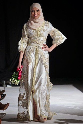 Caftan hijab marocain robe haute couture 2015