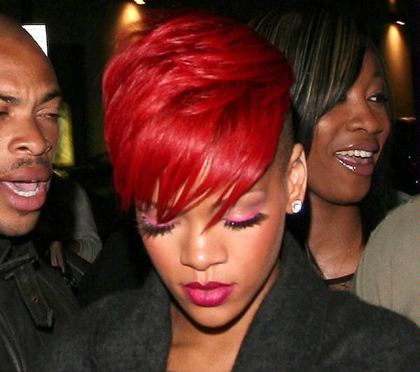 red hair hairstyles. 2010 red. rihanna red hair