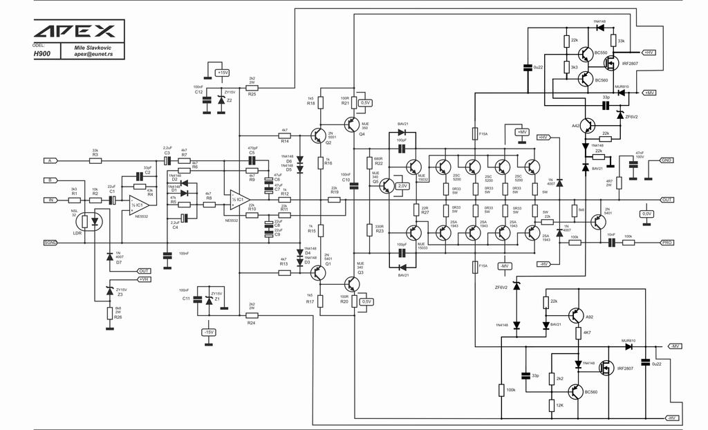 koleksi skema power  ampli by pyon sound skema power  class H