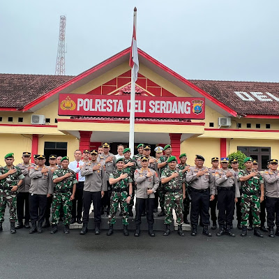 Tingkatkan Sinergitas, Polresta Deli Serdang dan Kodim 0204 Laksanakan Apel Bersama