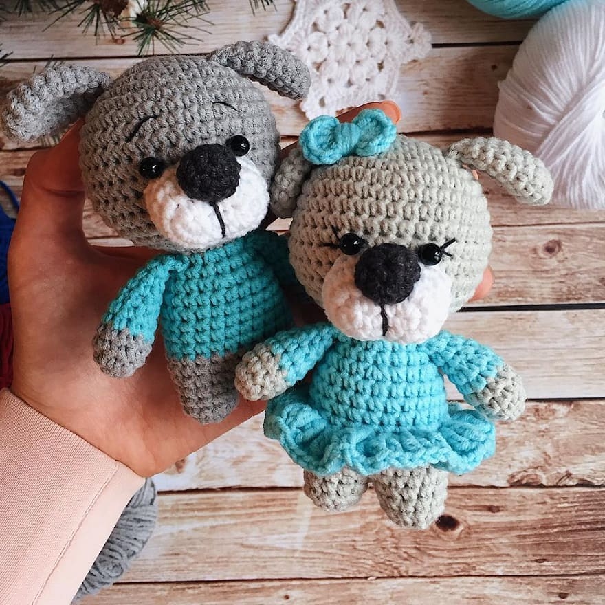 Crochet little dogs amigurumi
