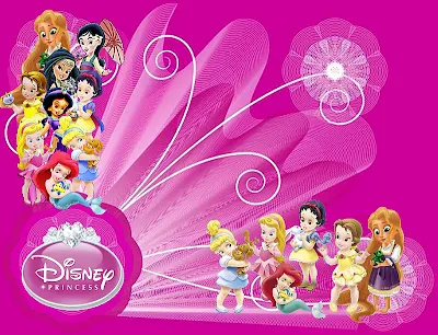 Invitaciones para imprimir gratis de Princesas Disney Bebés. 