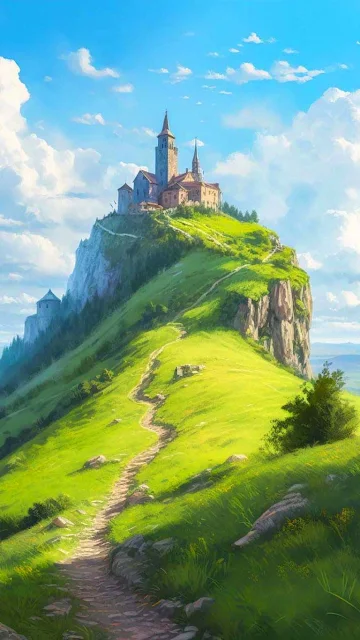 Fantasy Castle Art iPhone Wallpaper
