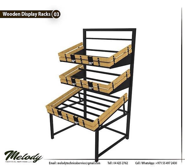 Wooden Bakery Racks in Dubai | Bakery Display Manufacturer in UAE