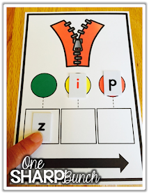 Phoneme segmentation & blending made easy with these tips and tricks for small group instruction!  These are the perfect phonemic awareness activities for your guided reading lessons or literacy centers!  Check out this color coded trick for teaching directionality and segmenting with CVC words!