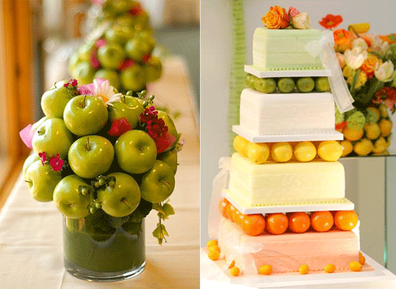 Fruit wedding decorations