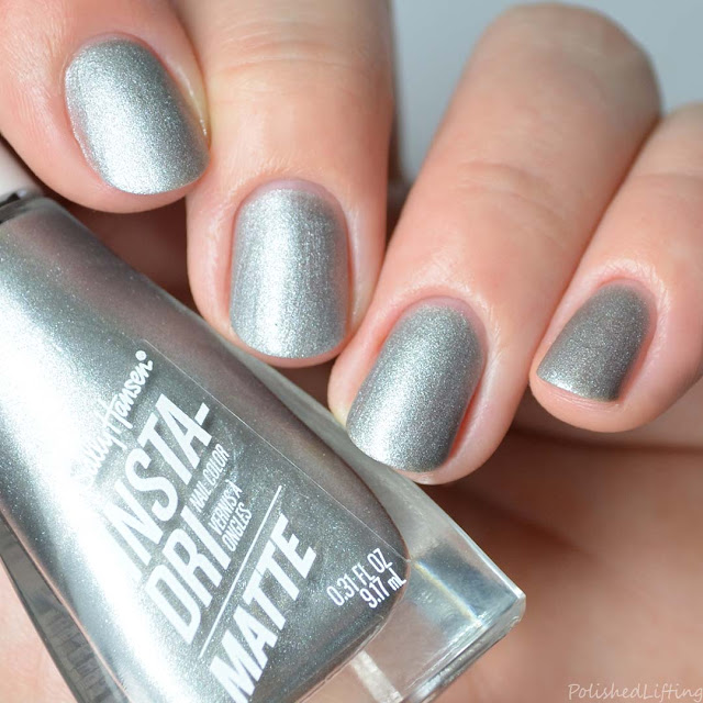 matte silver metallic nail polish