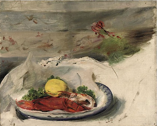 Jacques Mauny (1893-1962) Nature morte avec Homard sur une table Huile sur toile 33 x 41 cm Collection privée