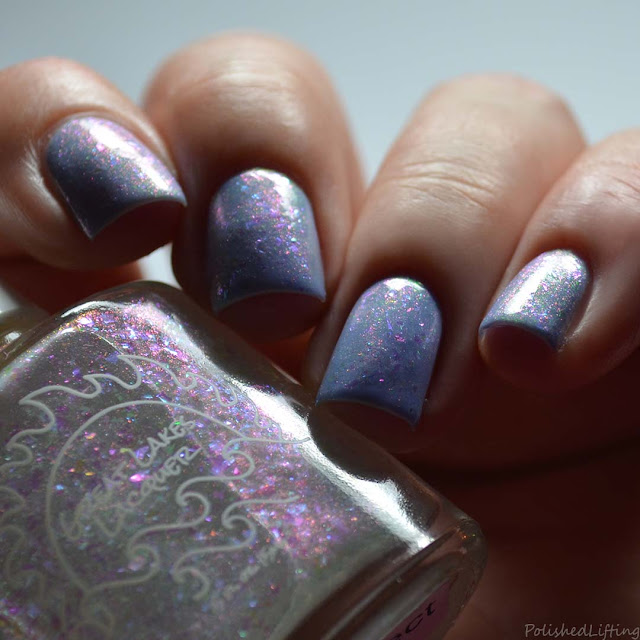 iridescent flakie nail polish topper