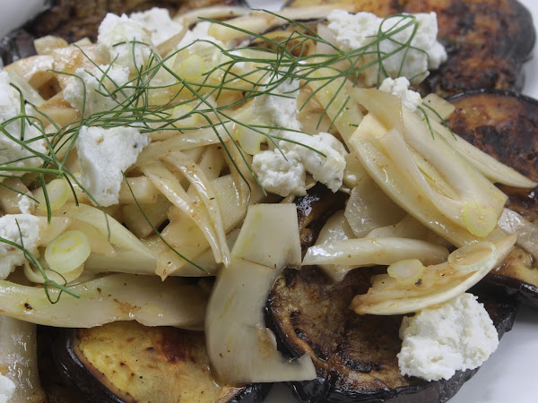 Trying new things leads to deliciousness (Eggplant and Fennel Salad with Goat Cheese)