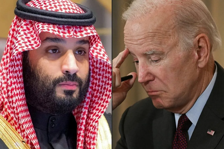 Príncipe herdeiro Mohammed bin Salman e Presidente dos EUA Joe Biden | Saul Loeb/AFP