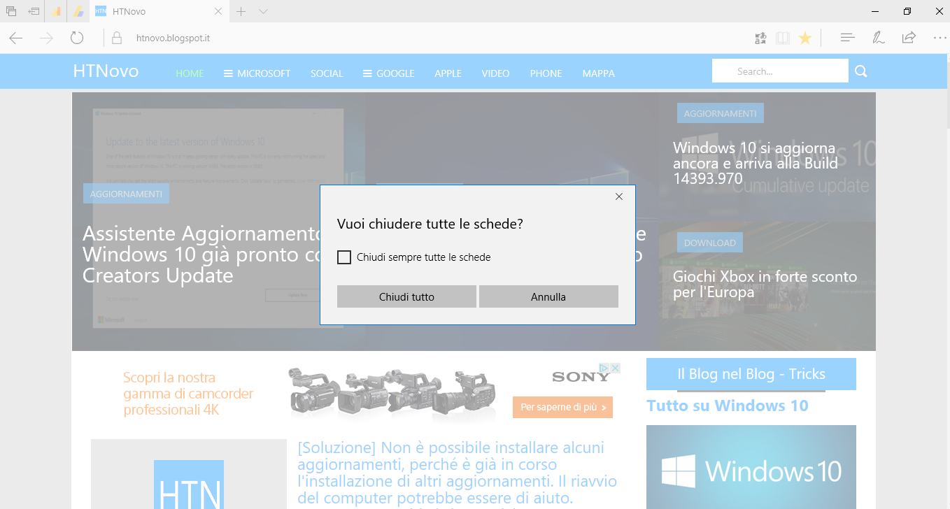 Riabilitare-Prompt-Vuoi chiudere tutte le schede-Microsoft-Edge