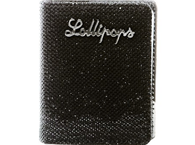 Porte-cartes noir en résille et paillettes Lollipops