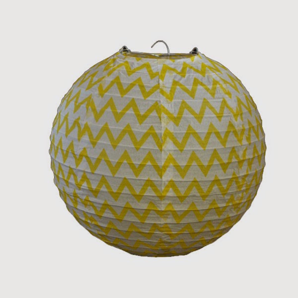 Chevron Yellow Paper Lantern, Chevron, Yellow chevron lantern, Chevron Paper Lantern