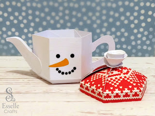 Snowman Teapot Box by Esselle Crafts