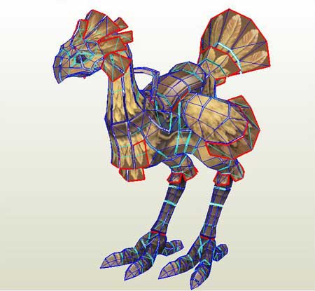 Final Fantasy XI Chocobo Papercraft