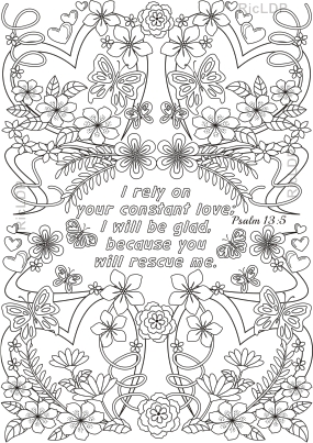 I Rely on Your Constant Love Coloring Page