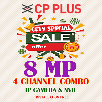 CP Plus 8 MP Combo Offer  IP Camera and NVR 