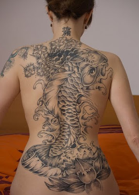 Back Tattoos - Koi Fish Tattoos