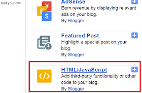 Clicked on add a gadget