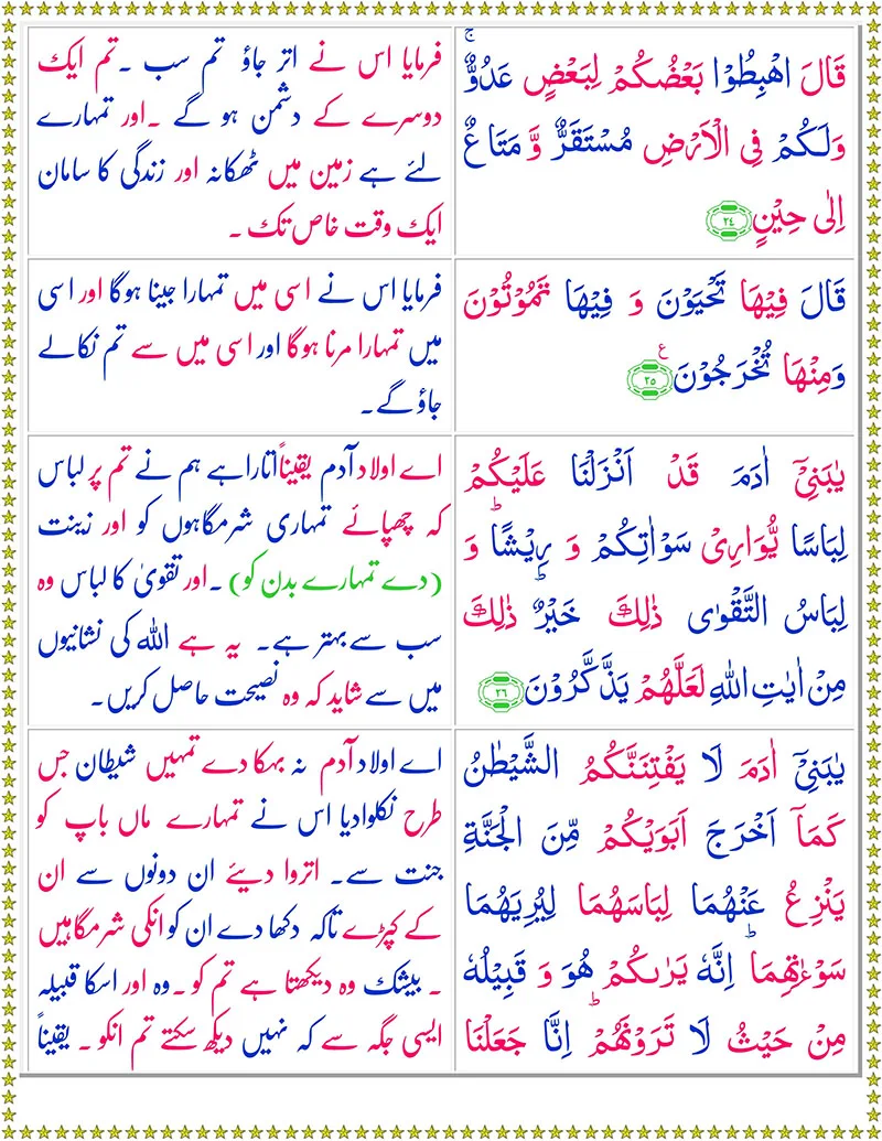 Surah Al-A’raf with Urdu Translation,Quran,Quran with Urdu Translation,