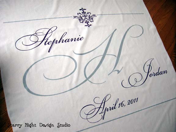 Monogram Wedding Aisle Runner for Stephanie For Stephanie