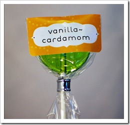 vanilla-cardamom lollipop