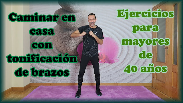 Cardio caminando en casa para mayores de 40 años-