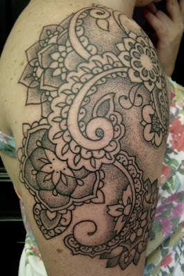 Henna tattoo desain for sleeve