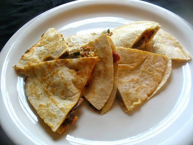 mushroom quesadillas