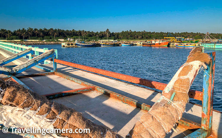 The Rameshwaram Harbour is a bustling port located in Rameshwaram town, Tamil Nadu, India. Here is some information about the Rameshwaram Harbour:  Location of Rameshwaram Harbour: The Rameshwaram Harbour is located in the heart of Rameshwaram town, near the Pamban Bridge.