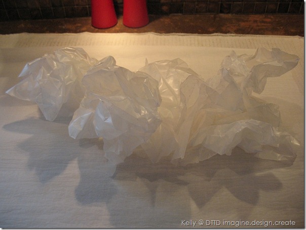 crumpled
